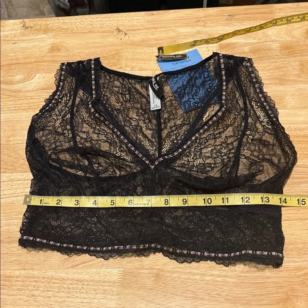Adore Me Black and Purple Lace Bras - Picture 6 of 7